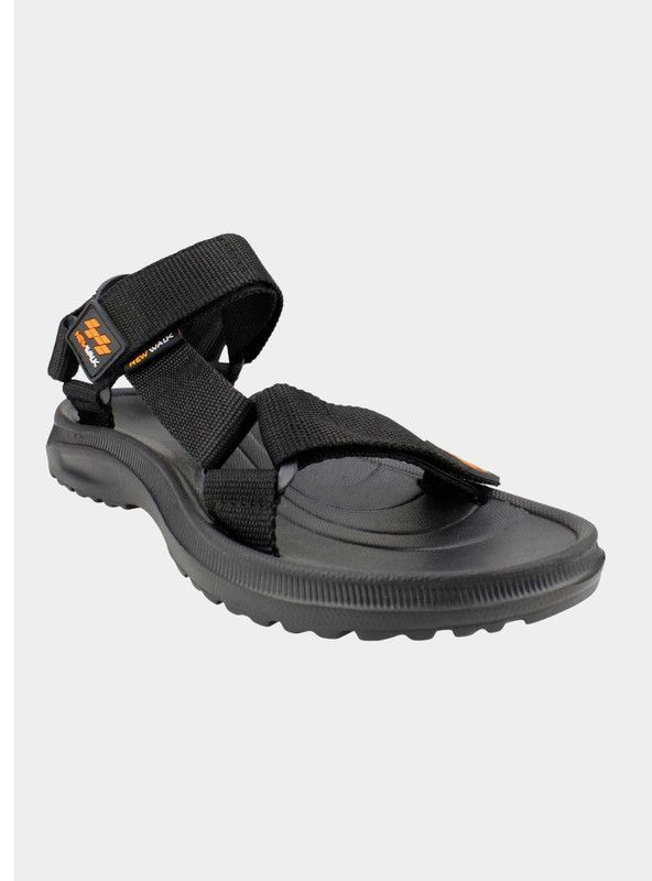 Sandalia New Walk Velcro Abiertas Negra-1
