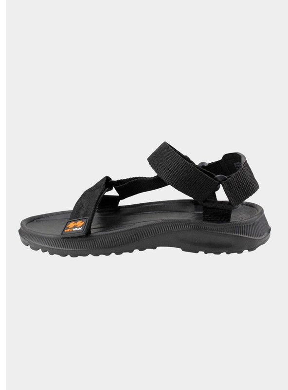 Sandalia New Walk Velcro Abiertas Negra-2
