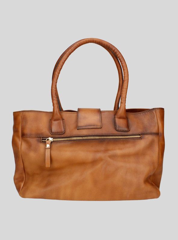 Cartera Pikolinos Cuero Tachas Camel-1