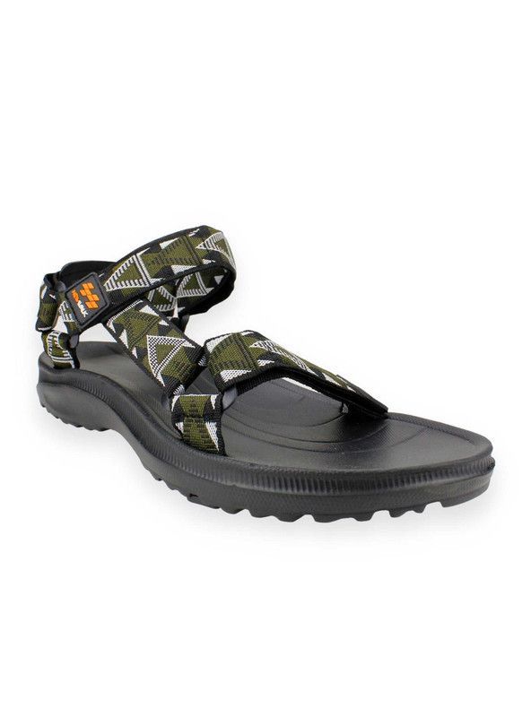 Sandalia New Walk Abierta Velcro Verde Olivo-1