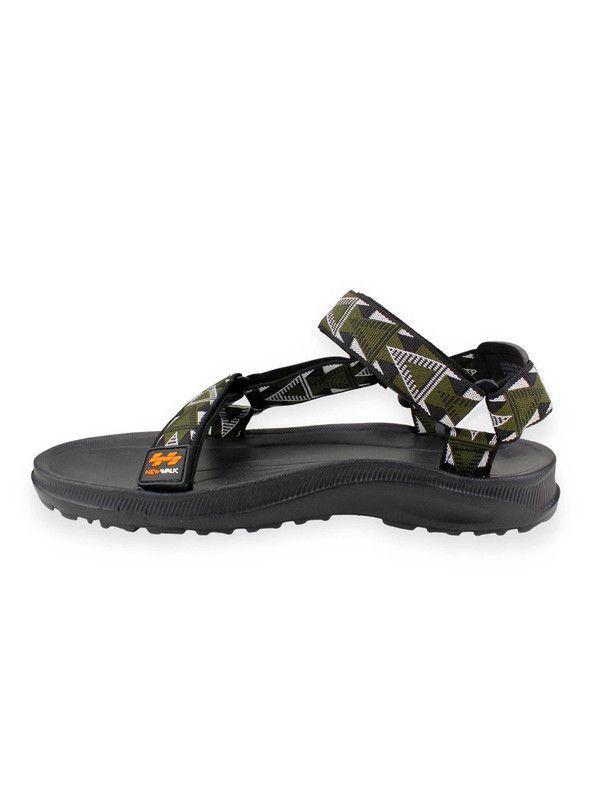 Sandalia New Walk Abierta Velcro Verde Olivo-2