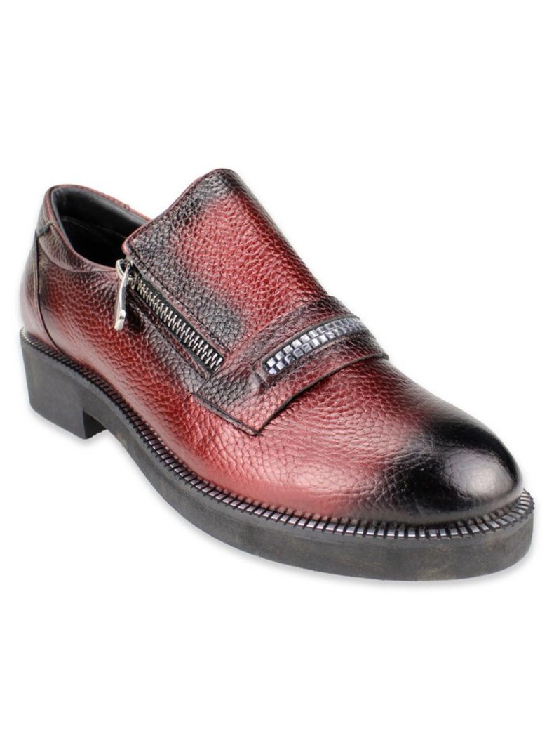 Zapato Ruff Cuero Burdeo-1