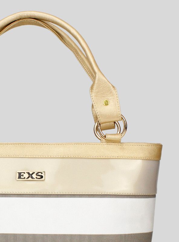 Cartera Exs Cuero Rayas Playera-2