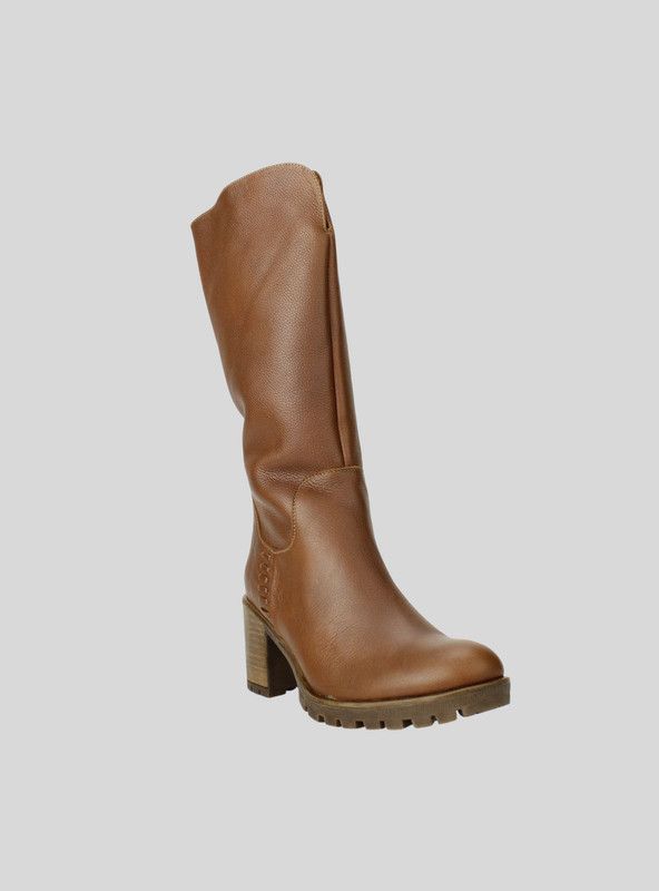 Bota Exs Elisa Cuero Marrón-1