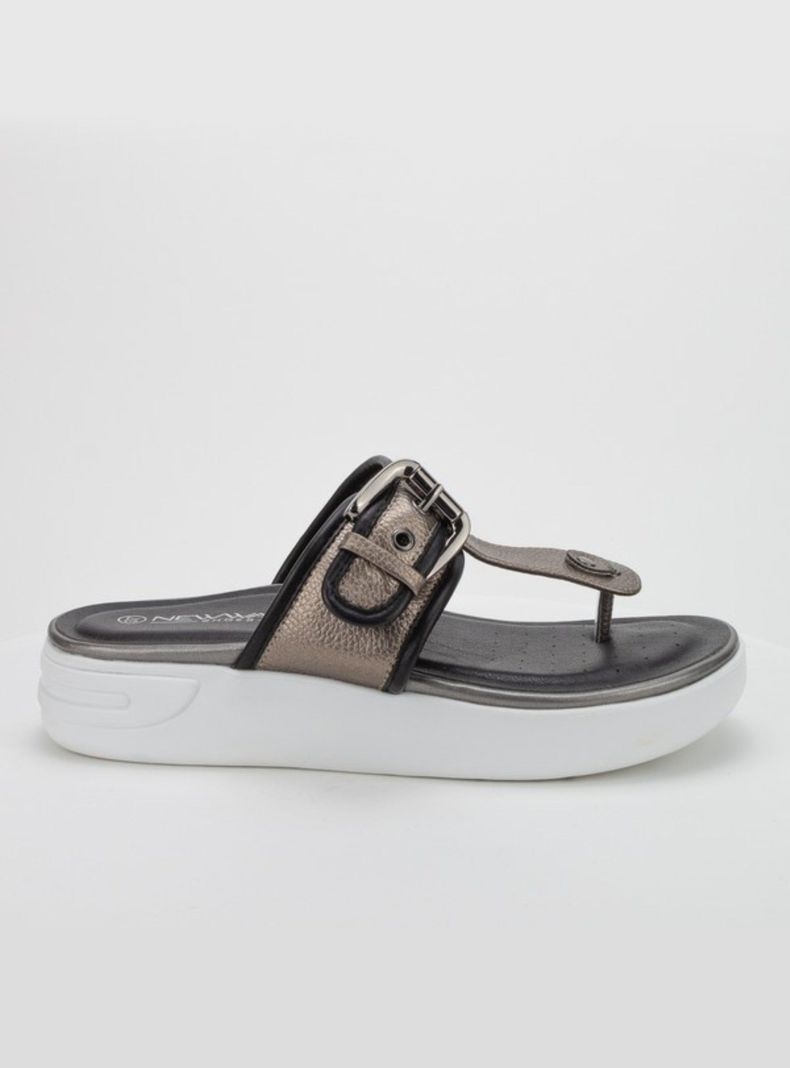 Sandalia New Walk Metal Plateado-0