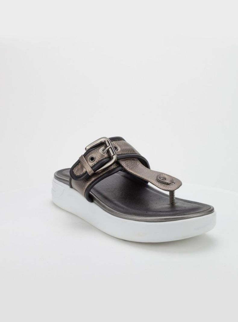 Sandalia New Walk Metal Plateado-1