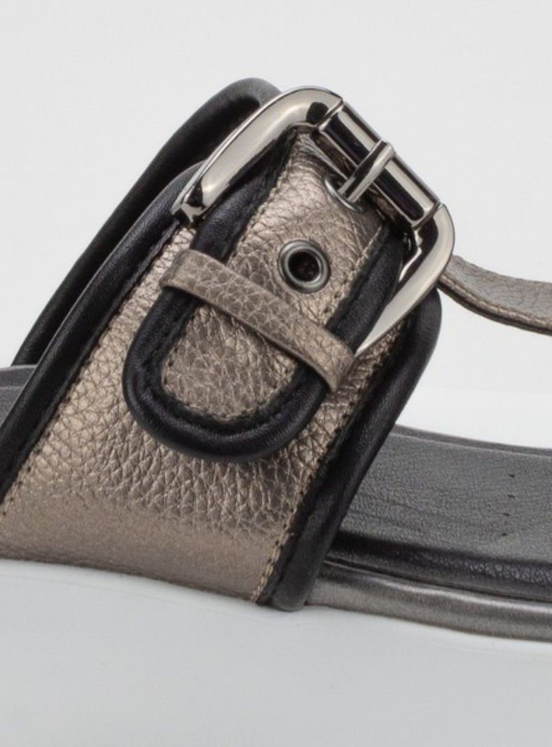 Sandalia New Walk Metal Plateado-2