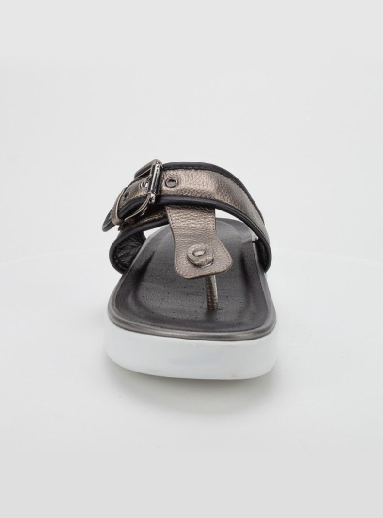 Sandalia New Walk Metal Plateado-3