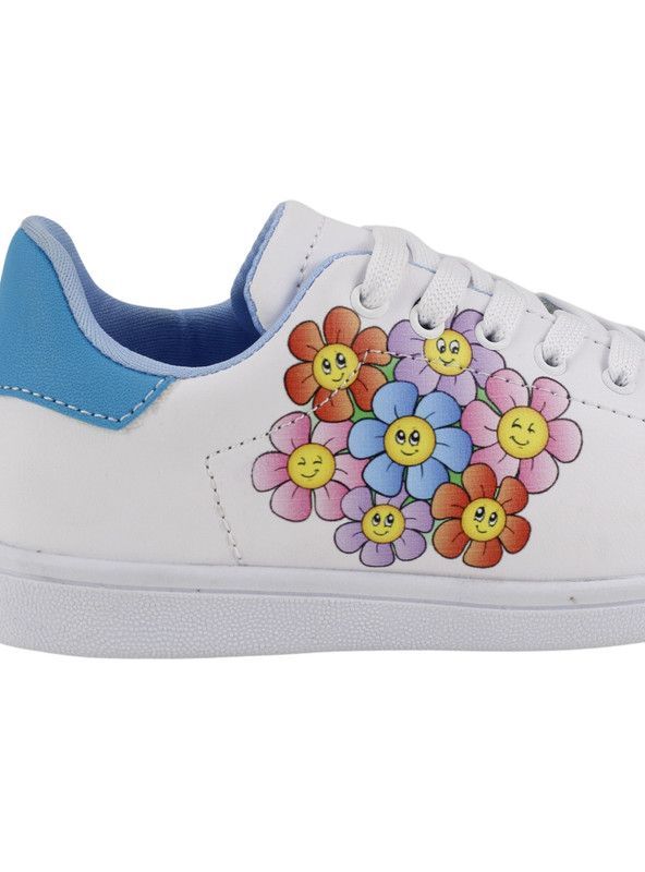 Zapatilla Playard Flores Blanca-3