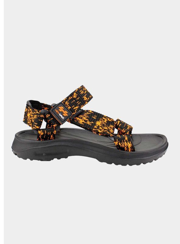 Sandalia New Walk Velcro Rayas Naranja-0