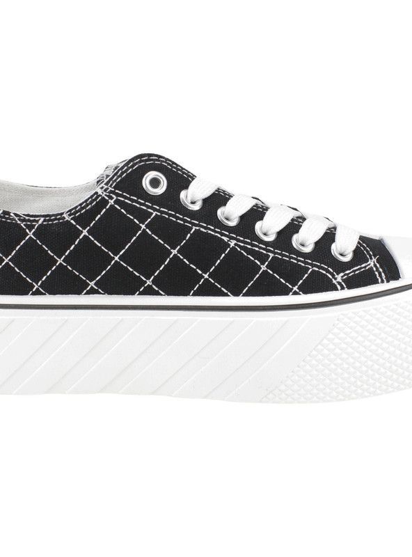 Zapatilla New Walk Lona Cruzado Negro-3
