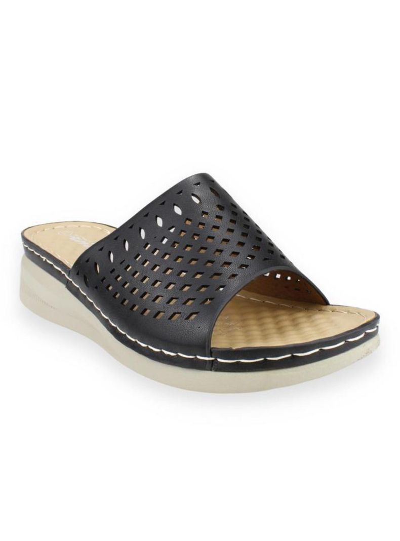 Sandalia New Walk Slip On Negra-1