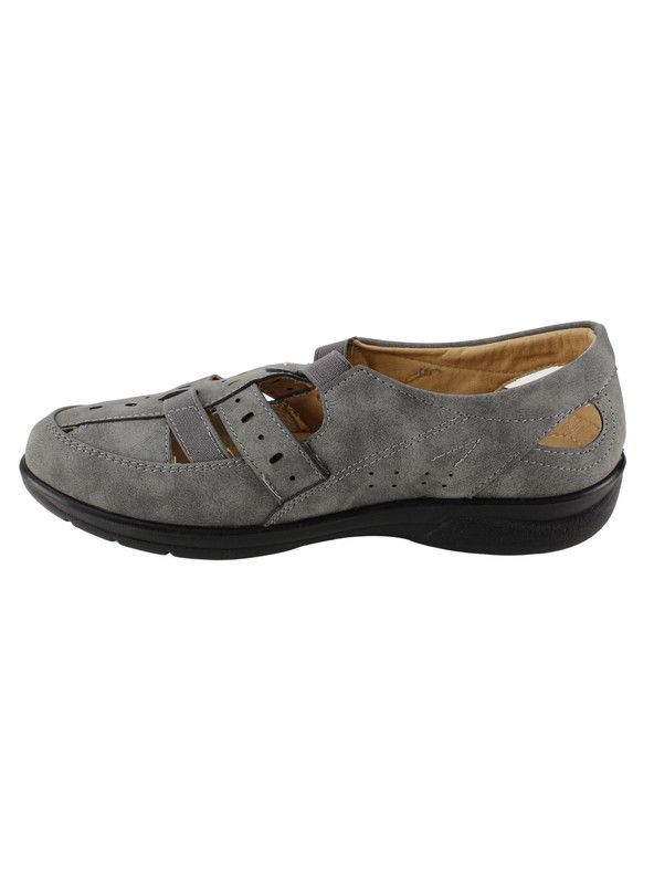 Sandalia New Walk Franciscana Gris-2