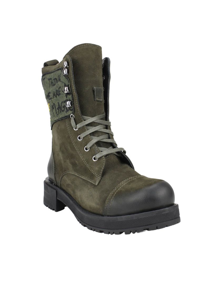 Botín Exs Militar Cuero Khaki-1