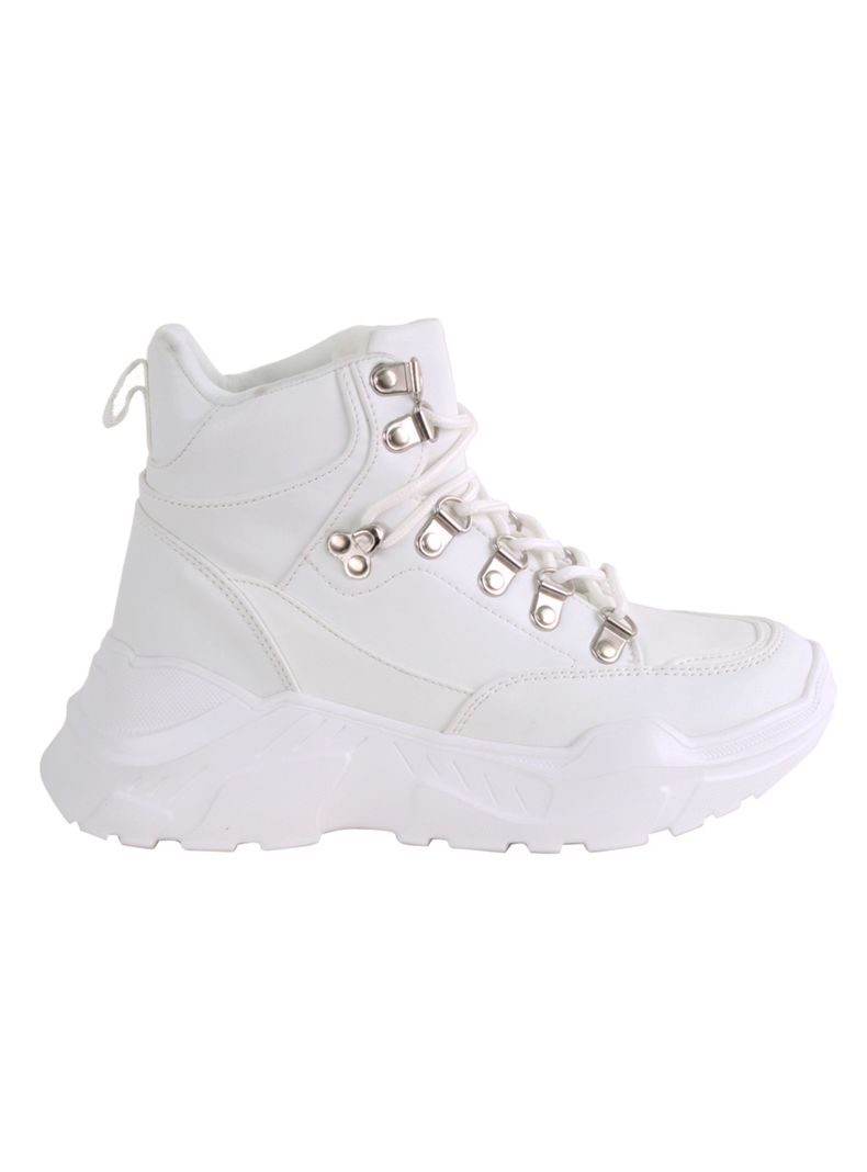 Zapatilla New Walk Chunky Blanca Caña Alta-0