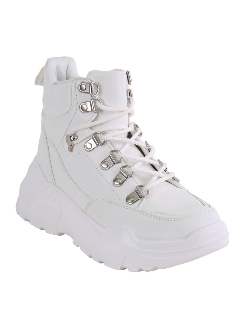 Zapatilla New Walk Chunky Blanca Caña Alta-1