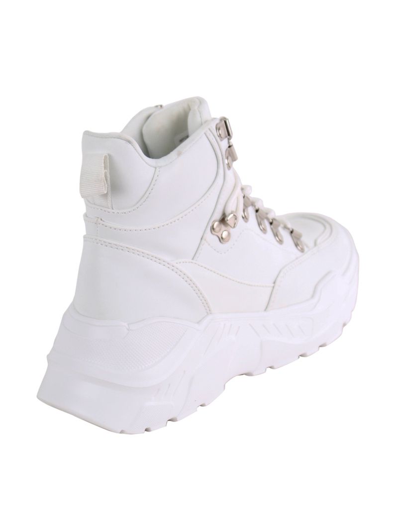 Zapatilla New Walk Chunky Blanca Caña Alta-2