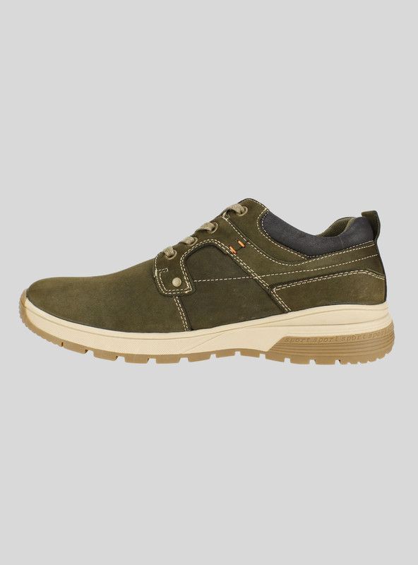 Zapatilla Nat Geo Lenga Cuero Verde Petróleo-2