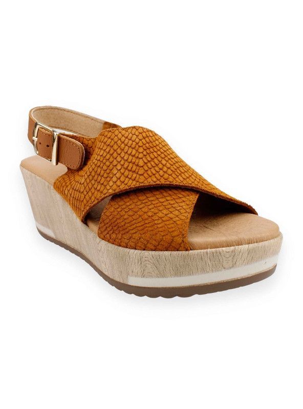 Sandalia Carmela Plataforma Gamuza Camel-1