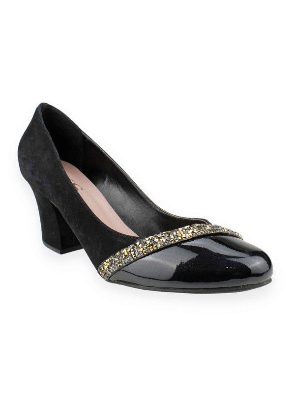 Zapato Exs Fiesta Gamuza Negro-1