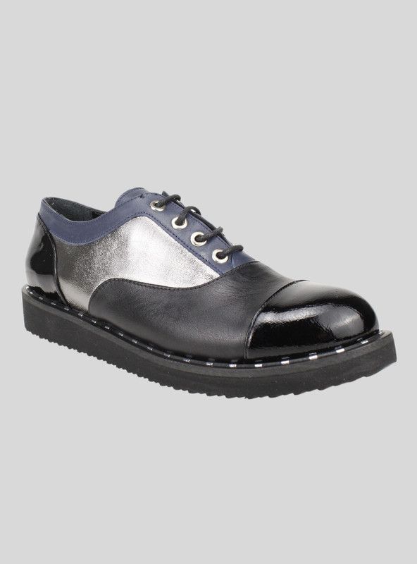 Zapato Cuero Brillante Negro-1