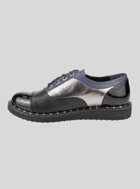 Zapato Cuero Brillante Negro-2