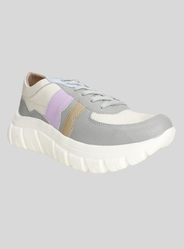 Zapatilla Exs Chunky Cuero Gris-1