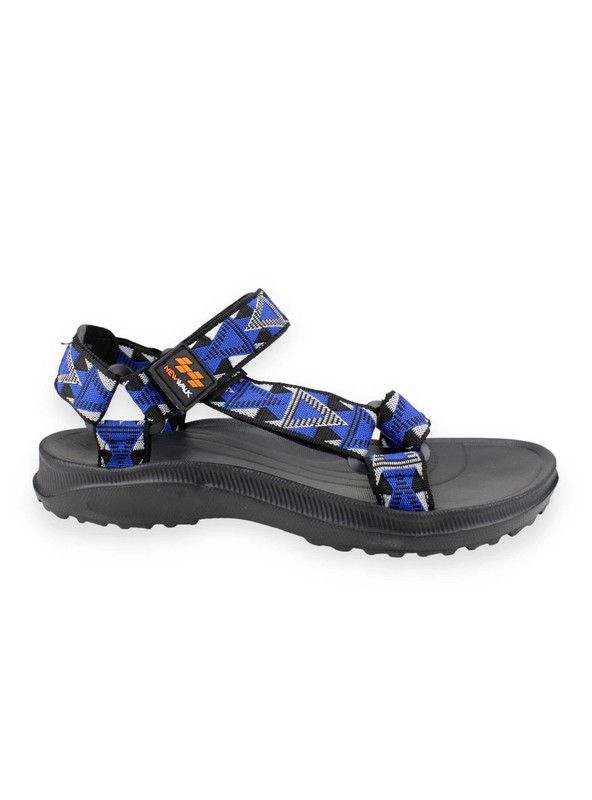 Sandalia New Walk Abierta Velcro Azul-0