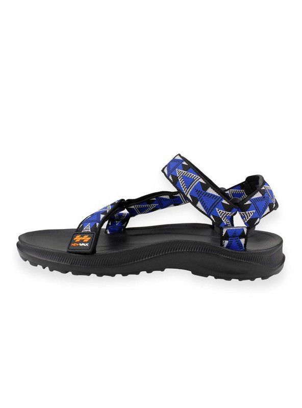 Sandalia New Walk Abierta Velcro Azul-2