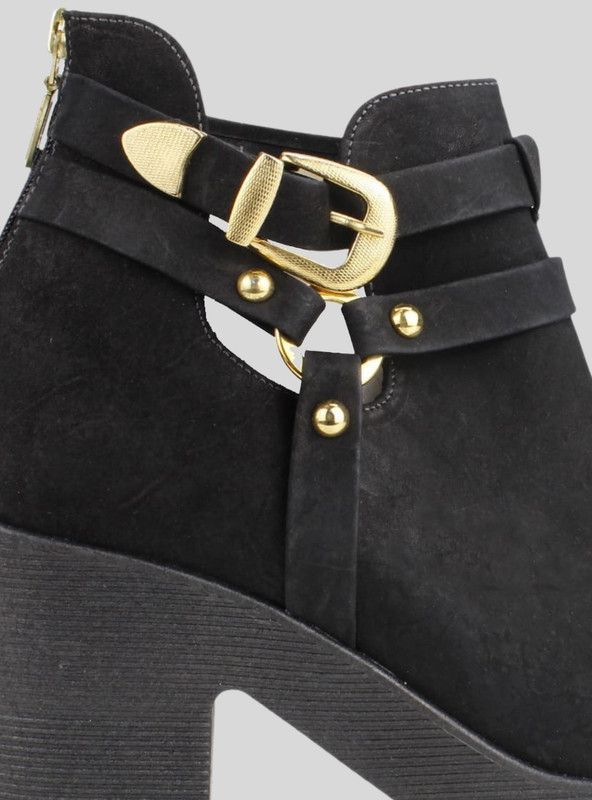 Botin Exs Abierto Gamuza Negro-3