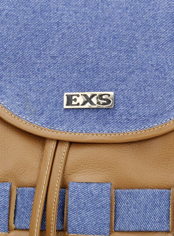 Mochila Exs Cuero Trenzada Denim-2