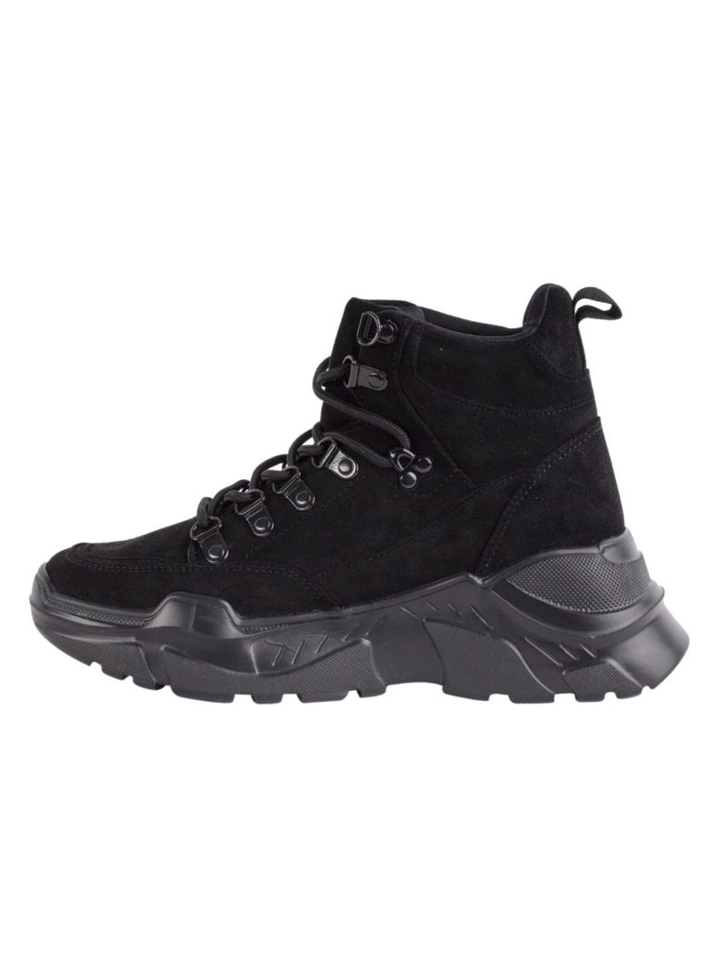 Zapatilla New Walk Chunky Caña Alta Negra-2