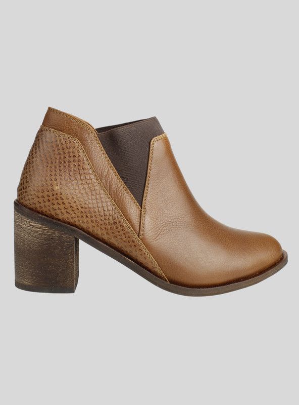 Botín Exs Slip On Cuero Marrón-0