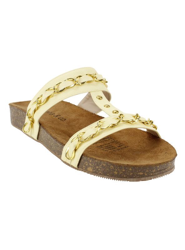 Sandalia Kanna & Co Cadenas Amarilla-1