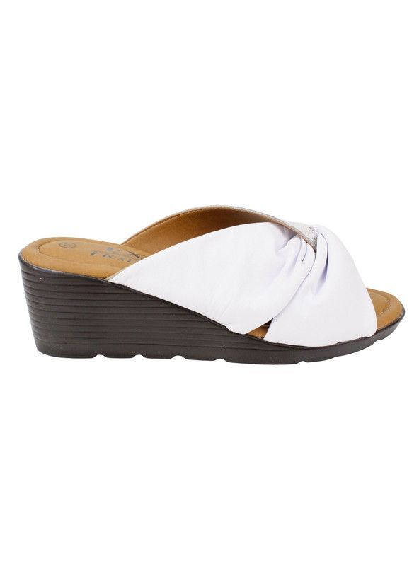 Sandalia Exs Brillante Confort Cuero Blanca