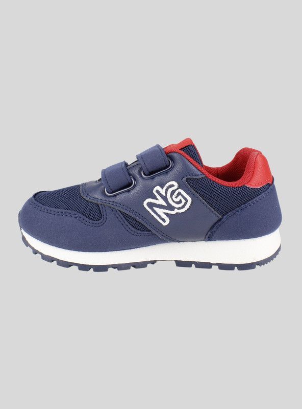 Zapatilla Nat Geo Kids Doble Velcro Azul Marino-2