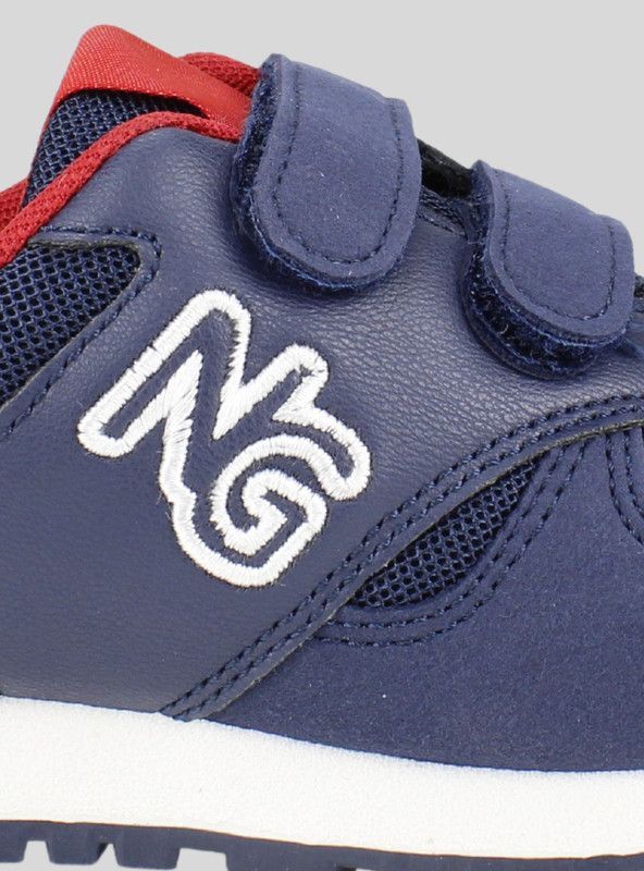 Zapatilla Nat Geo Kids Doble Velcro Azul Marino-3