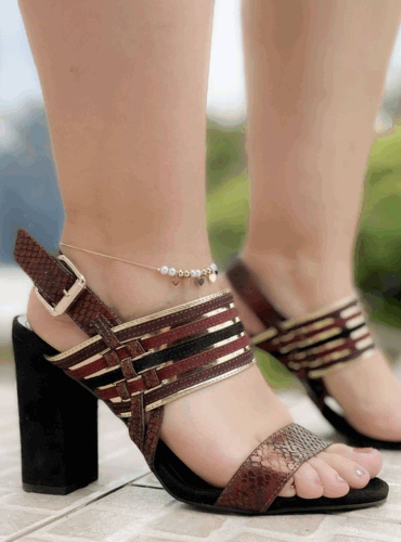 Zapato Versace 1969 Burdeos Cuero-1