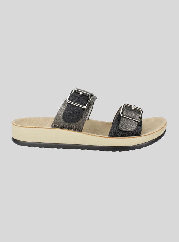Sandalia New Walk Hebillas Negra-0