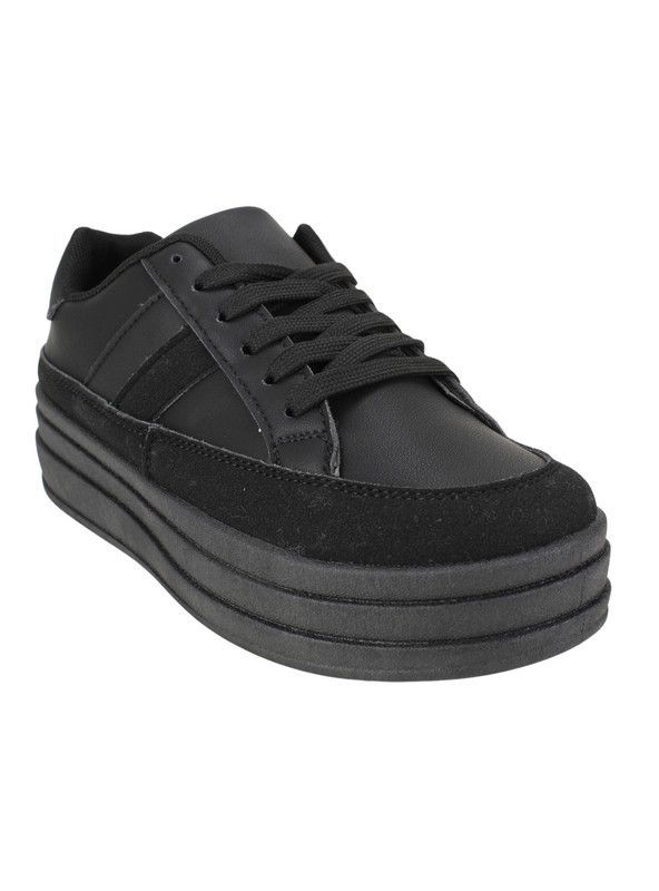 Zapatilla Agua de Coco Amit Plataforma Negra-1