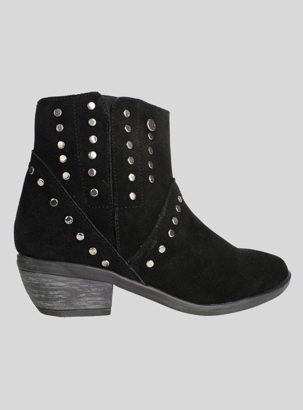 Botin Exs Vaquero Cuero Negro