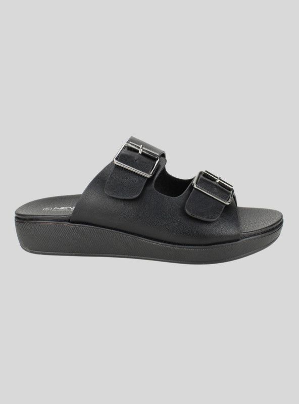Sandalia New Walk Celia Slip On Negra-0