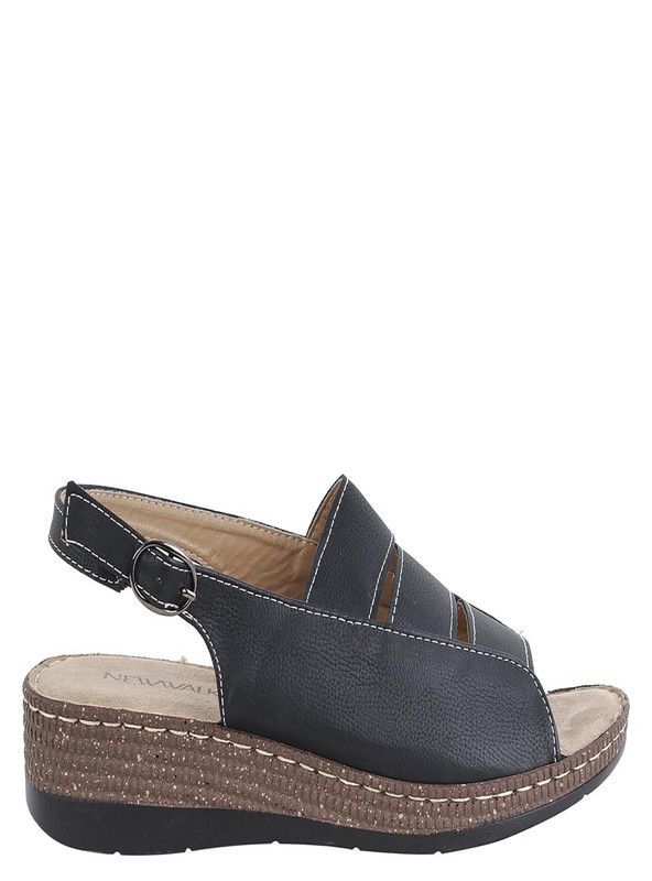 SANDALIA MUJER CASUAL NEW WALK 160-2-90 (35-40) | Negro |-1