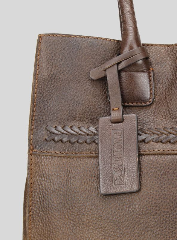 Cartera Pikolinos Cuero Trenzas Café-2