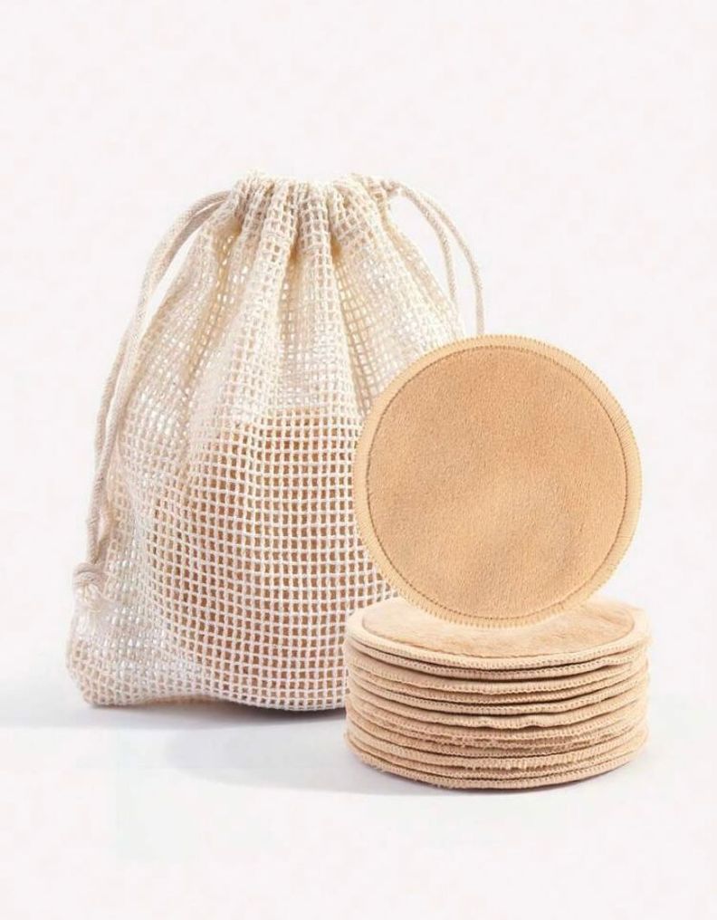 Toallitas Desmaquillantes 12 Pétalos Reutilizable Con Bolsa-2