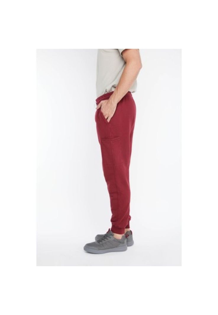 Pantalón Buzo Hombre Burdeo Algodón Peruano Panama Jack-1