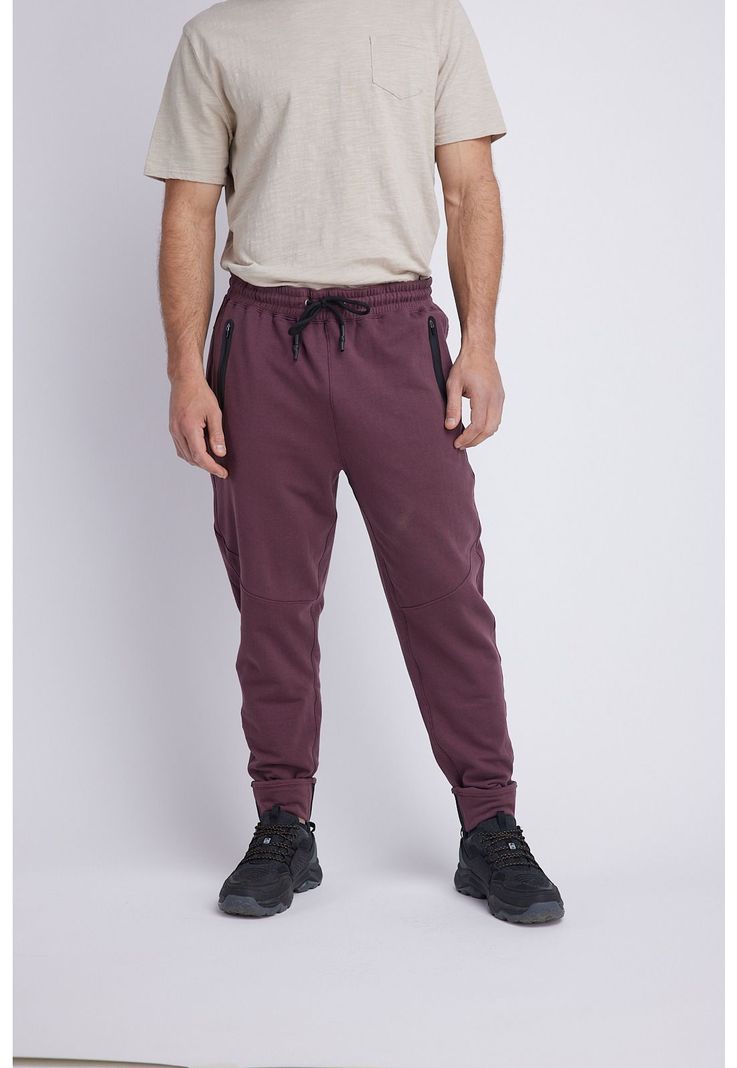 Pantalón Buzo Hombre Burdeo Panama Jack-1