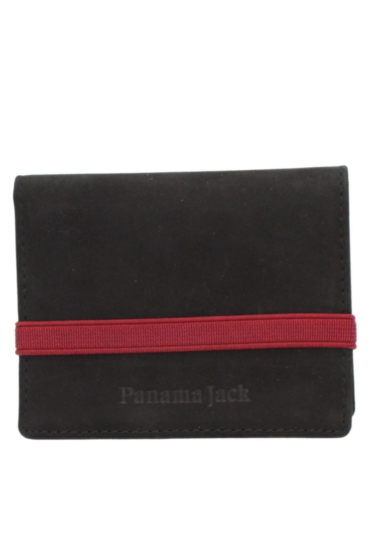 Billetera Tarjetero Cuero Hombre Negro Panama Jack-0