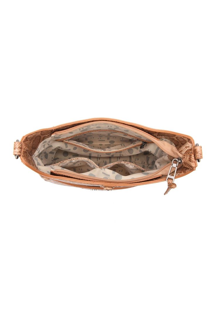 Cartera Bandolera Beige Pollini-3