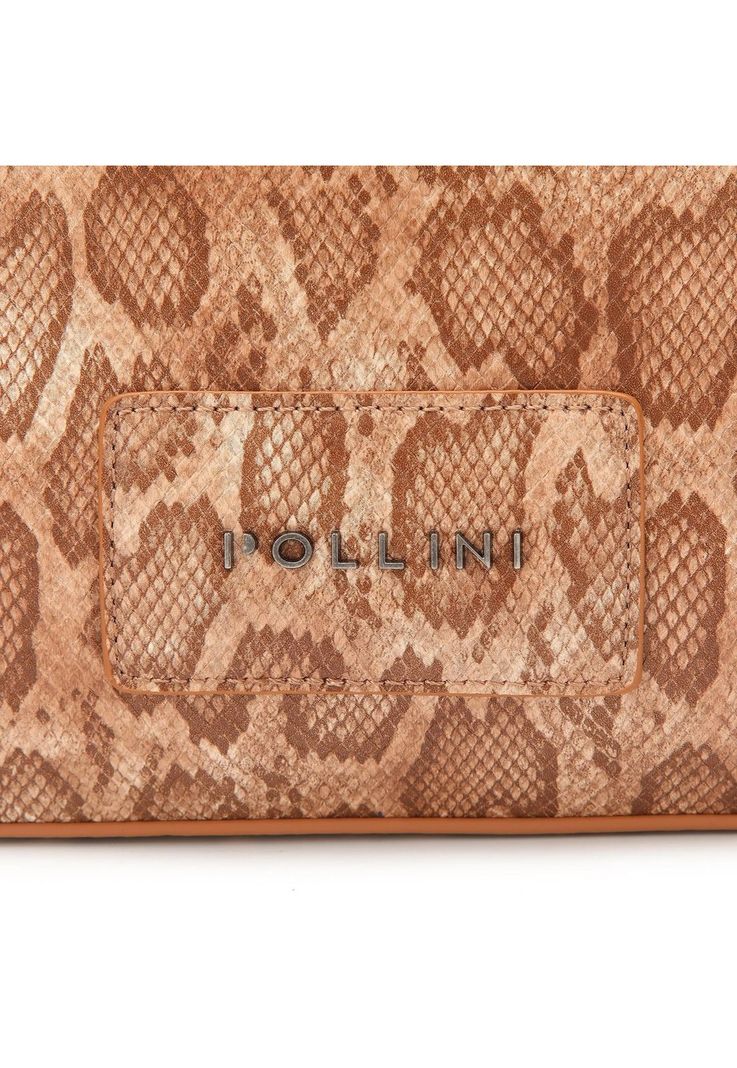 Cartera Bandolera Beige Pollini-5